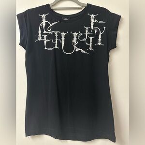 Black Graphic Tee With Armenian Letters